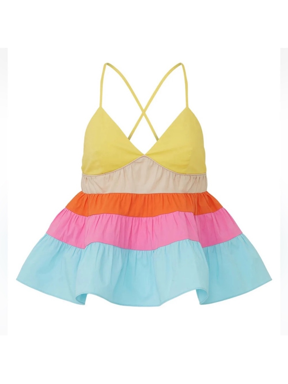 STAUD Olympia Multicolor Tiered Tank